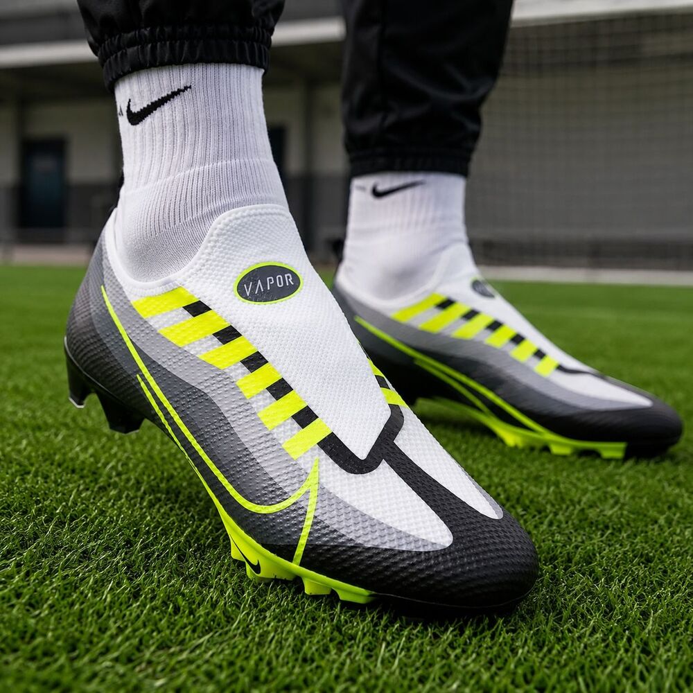 Nike Air Zoom Vapor Edge Pro Football Shoes US 10.5 Cleats Ghost Lace Logo